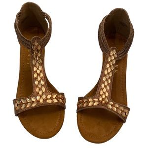 New York Transit - NEW - Rhinestone Wedge Sandals